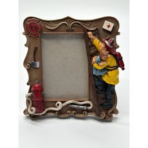 Vanmark Red Hats of Courage Firefighter Rescue 3D Resin Picture Frame 1999 88159